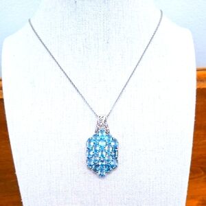 D'Joy Sapphire Sterling Silver Necklace